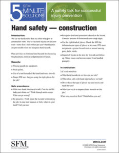 Five Min Hand Safety Construction SFM Mutual Insurance