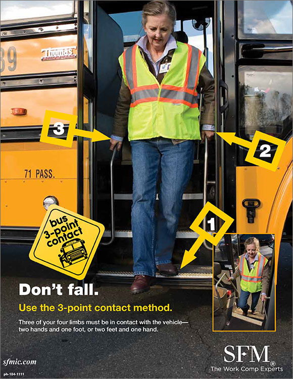 3-point contact for bus drivers poster