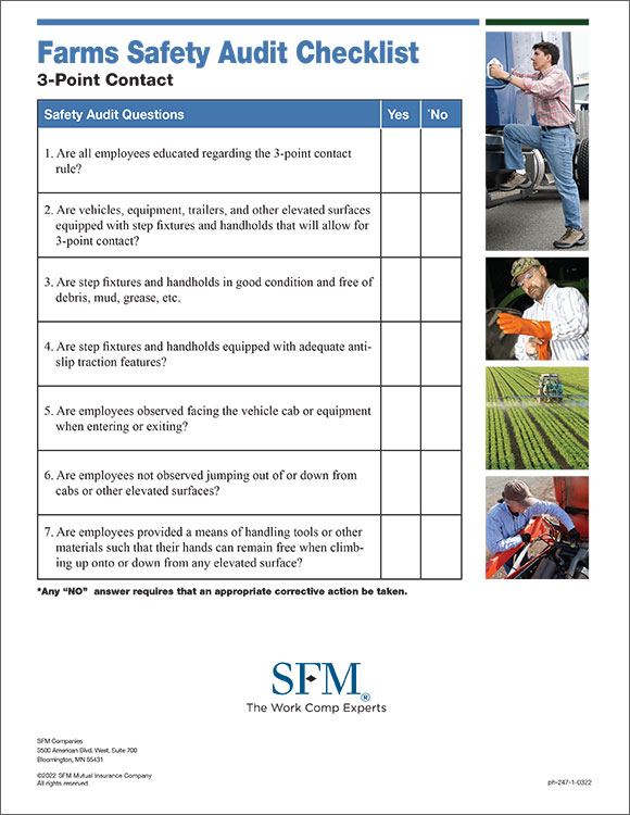 Farms safety audit checklist