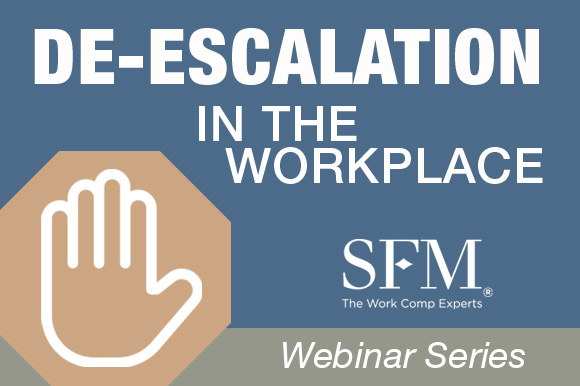 De-escalation in the Workplace webinar series graphic