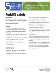 Forklift safety 5-Minute Solution