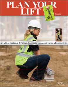 Lift safely poster - Construction